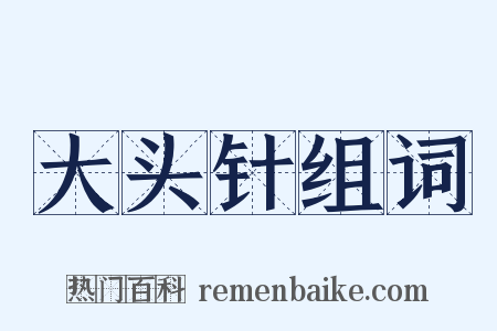 大头针组词是什么意思的图片